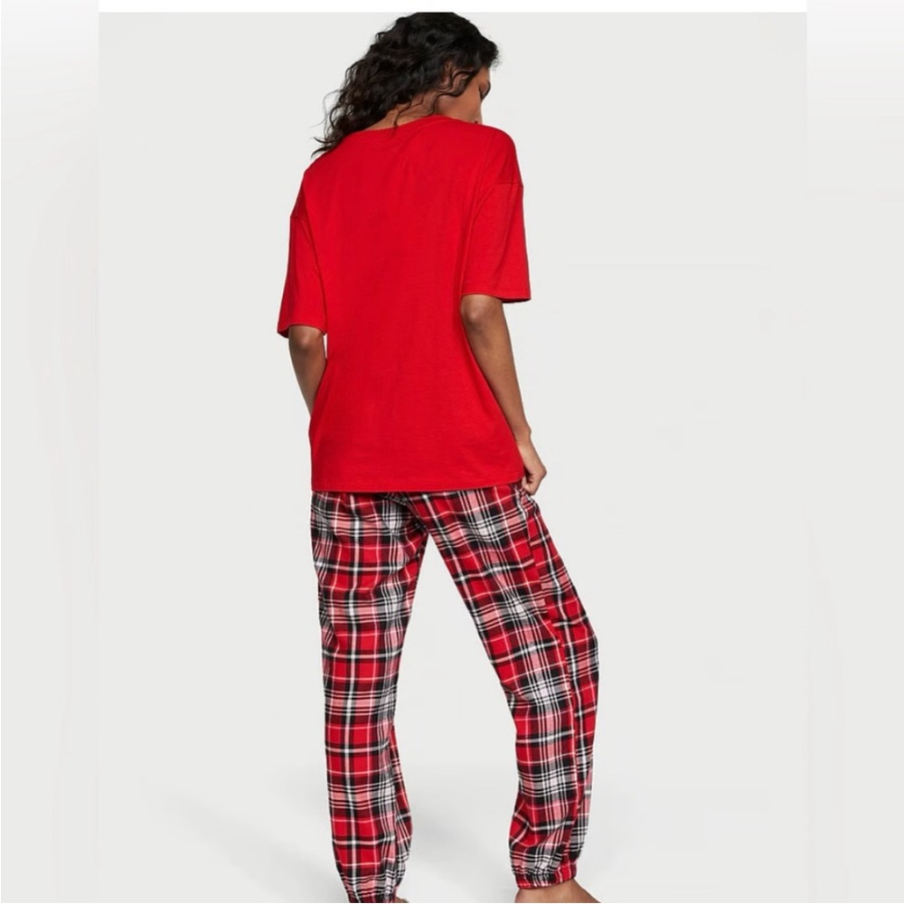 Victoria's Secret Red and Black Plaid Pajama Set - Picture 2 of 6